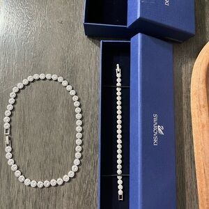 Swarovski angelic Necklace and bracelet Set
